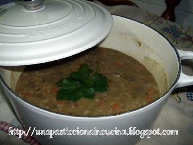 Ricetta Zuppa di riso e legumi in cocotte le creuset