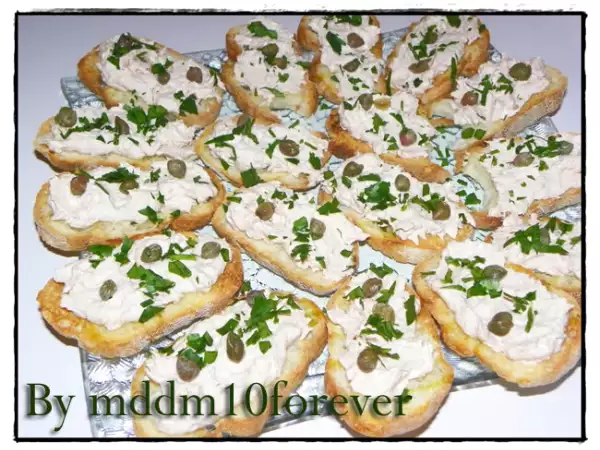 Ricetta Bruschette alla mousse di tonno