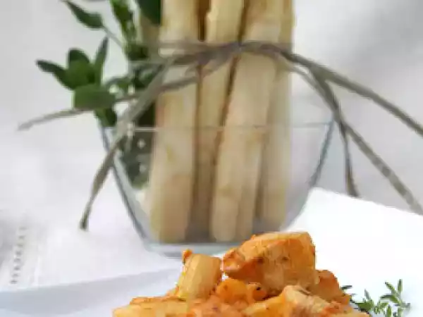 Ricetta Petto di pollo con asparagi bianchi