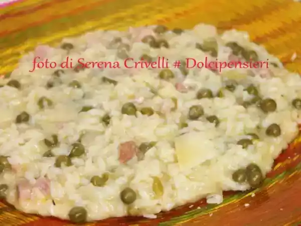 Ricetta Riso, prosciutto e piselli di dolcipensieri