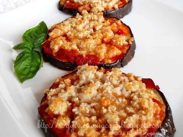 Melanzane al crumble di mozzarella