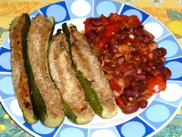 Ricetta Zucchine ripiene con fagioli