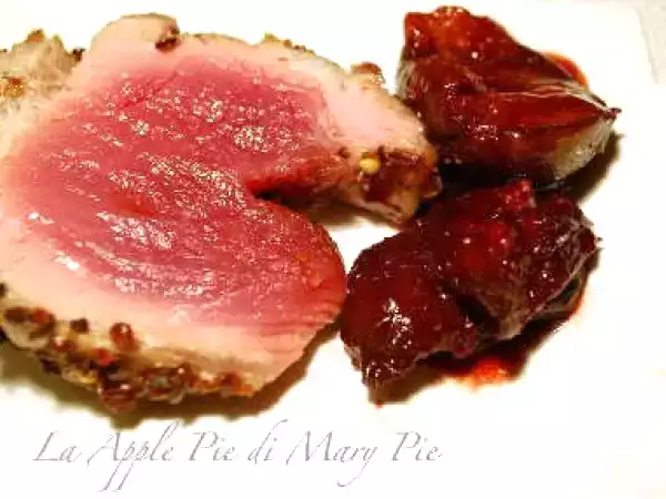 Ricetta Filetto di cinta rosato e fichi glassati