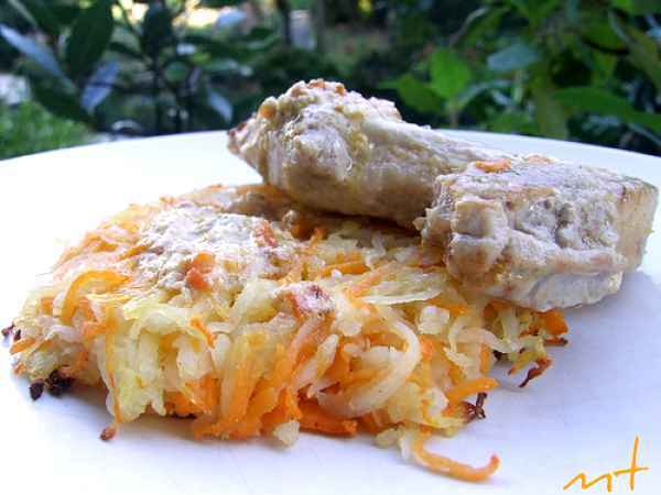 Ricetta Filetto di maiale al curry su tortino di patate e zucca