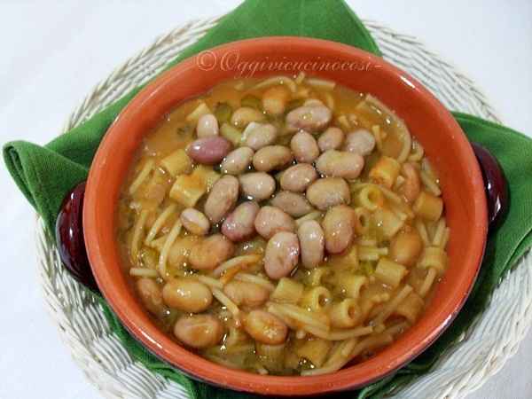 Ricetta Pasta e fagioli borlotti freschi