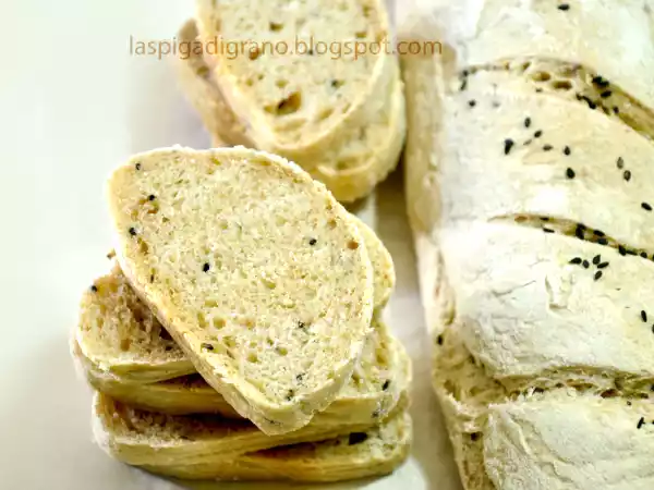 Ricetta Baguette di farro semi-integrale con semi di nigella