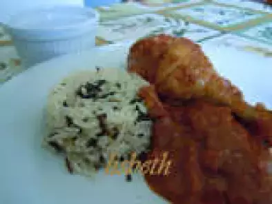 Pollo piccante Cajun con ramequin di riso long & wild, ovvero...