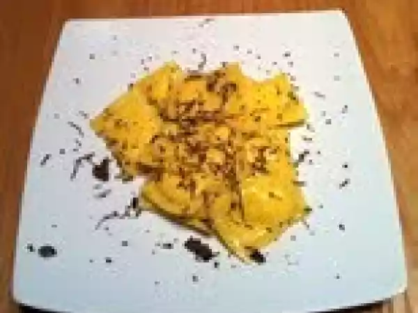 Ricetta Ravioli con zucca al tartufo nero estivo!