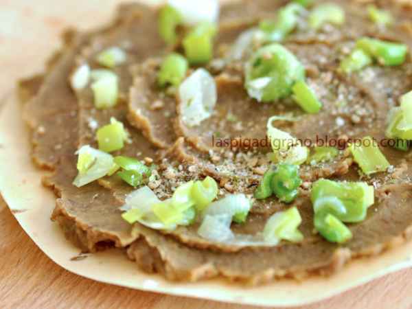 Ricetta Papad con crema di lenticchie