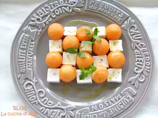 Ricetta Insalata di melone e feta