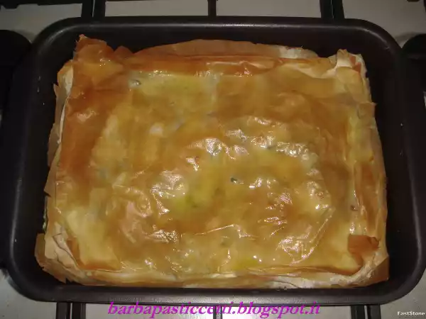 Ricetta Lasagna all'ortolana (zucchine/patate/mozzarella) di pasta fillo!