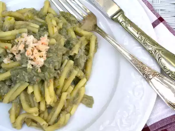 Ricetta Caserecce con carciofi e polpa di granchio