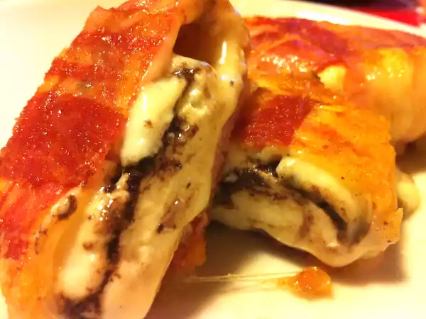 Ricetta Tomini piastrati al bacon e patè d’oliva