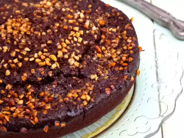 Ricetta Torta al cioccolato e mandorle upside-down