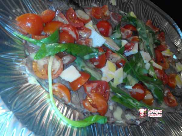 Ricetta Straccetti di vitello con rucola e grana
