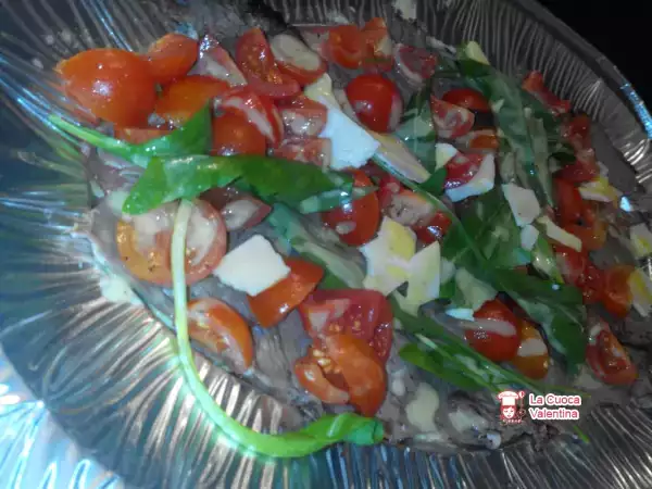 Ricetta Straccetti di vitello con rucola e grana