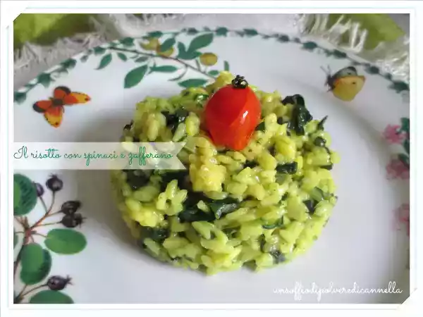 Ricetta Il risotto con spinaci e zafferano