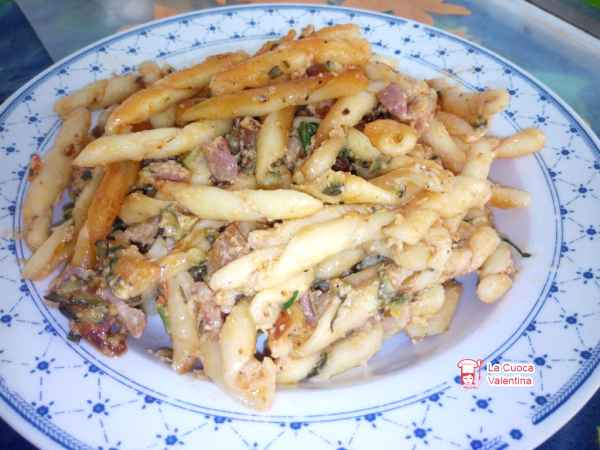 Ricetta Trofie con pancetta e zucchine