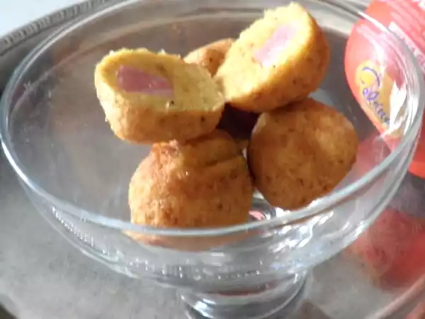 Ricetta Finti mini arancini con cuore di mortadella