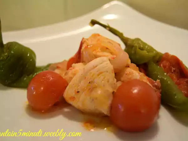 Ricetta Spezzatino di pollo con friggitelli