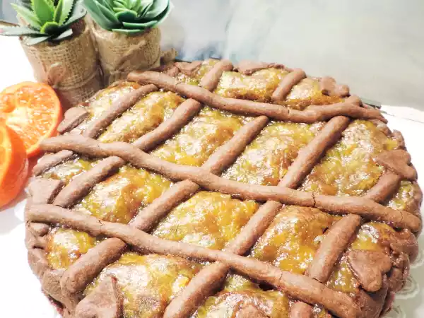 Ricetta Crostata a strati al cacao con marmellata di arance