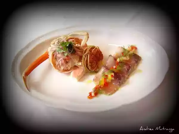 Ricetta Antipasto di pesce marinato e granchio