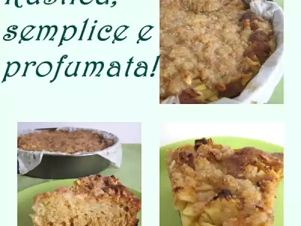 Ricetta Torta di mele e yogurt con crumble alla cannella.