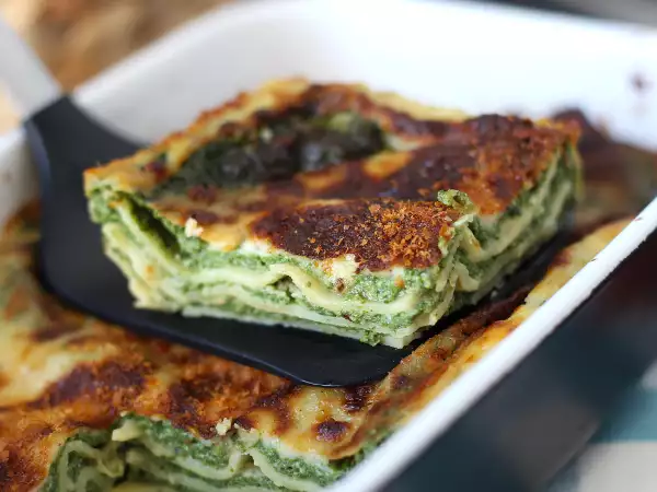 Ricetta Lasagne vegetariane con spinaci e tofu in friggitrice ad aria