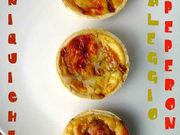 Ricetta Mini quiches taleggio e peperoni