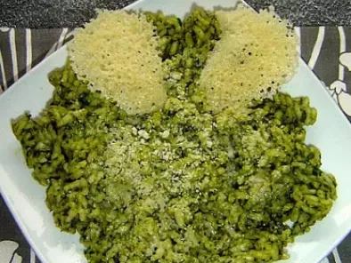 Ricetta Risotto spinaci e brie con cialdine di parmigiano