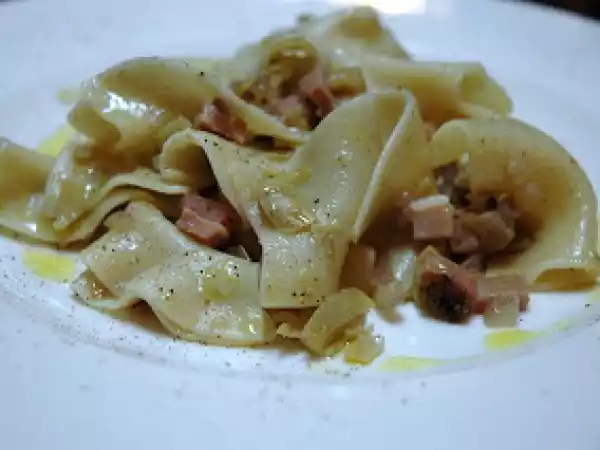 Ricetta Straccetti al germe di grano con carciofi e speck