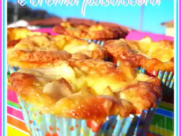 Ricetta Muffin mele e crema pasticcera
