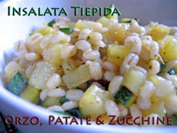 Ricetta Insalata tiepida d'orzo, patate e zucchine