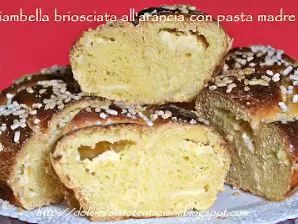 Ricetta Ciambella briosciata all'arancia con pasta madre