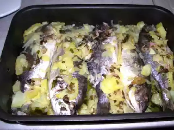 Ricetta Orata sul letto di patate