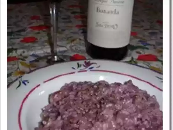 Ricetta Risotto con pasta di salame e bonarda
