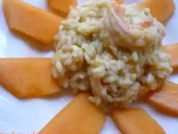 Ricetta Risotto con melone e mazzancolle
