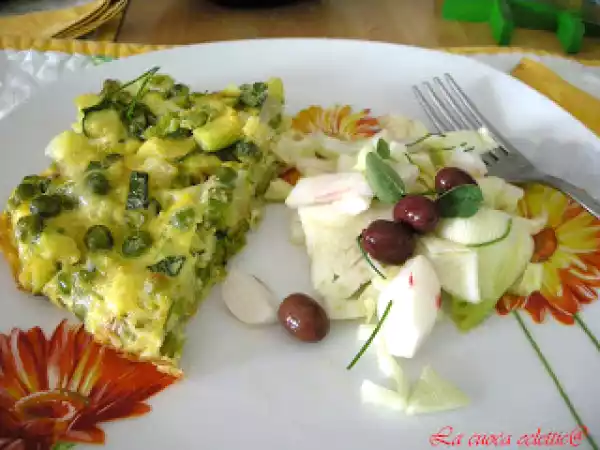 Ricetta Tortino di verdure con contorno di insalatina croccante