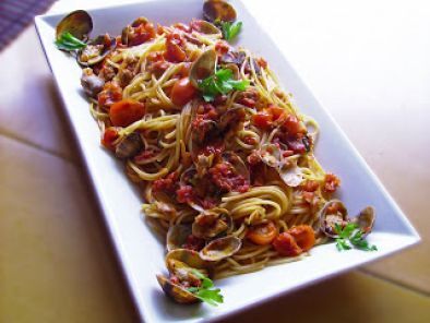 Ricetta Spaghetti alle vongole e pomodorini