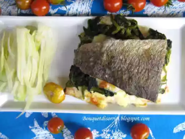 Ricetta Trota con ripieno di erbette e formaggio