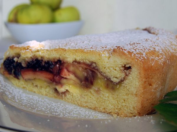 Ricetta Crostata di mele con crema alla vaniglia e marmellata