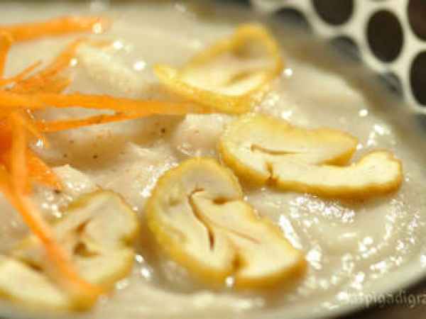 Ricetta Potage di castagne e daikon