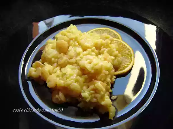 Ricetta Risotto con gamberi, zafferano e scorza d'arancia