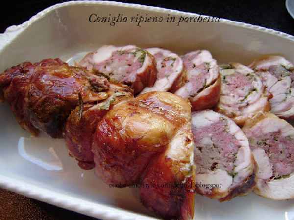 Coniglio ripieno in porchetta