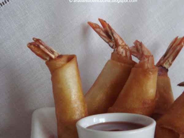 Ricetta Gamberi in pasta spring roll