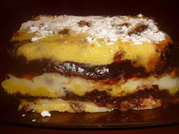 Ricetta Mattonella di panettone ai due budini