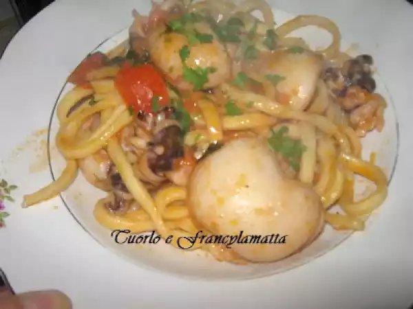 Ricetta Scialatielli con seppioline e piccadilly