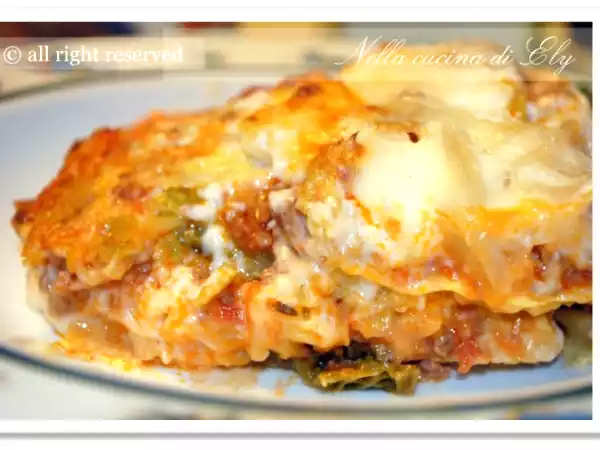 Ricetta Lasagne con le verze e caciocavallo silano
