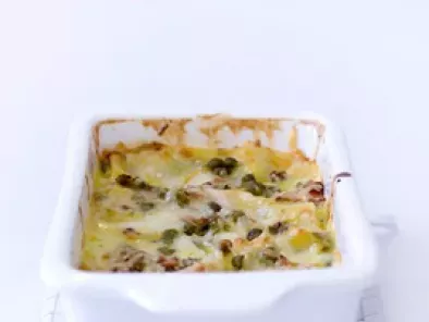 Ricetta Lasagne piselli mortadella e pistacchi