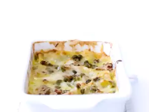 Ricetta Lasagne con piselli, mortadella e pistacchi